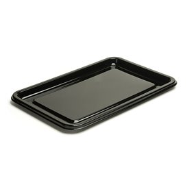 Plastic Tray Rectangular Shape Black 35X24 cm (10 Units) 