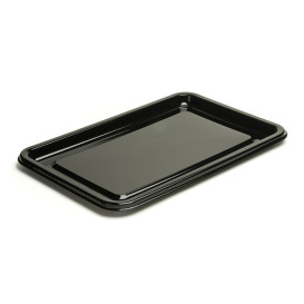 Plastic Tray Rectangular Shape Black 35X24 cm (10 Units) 