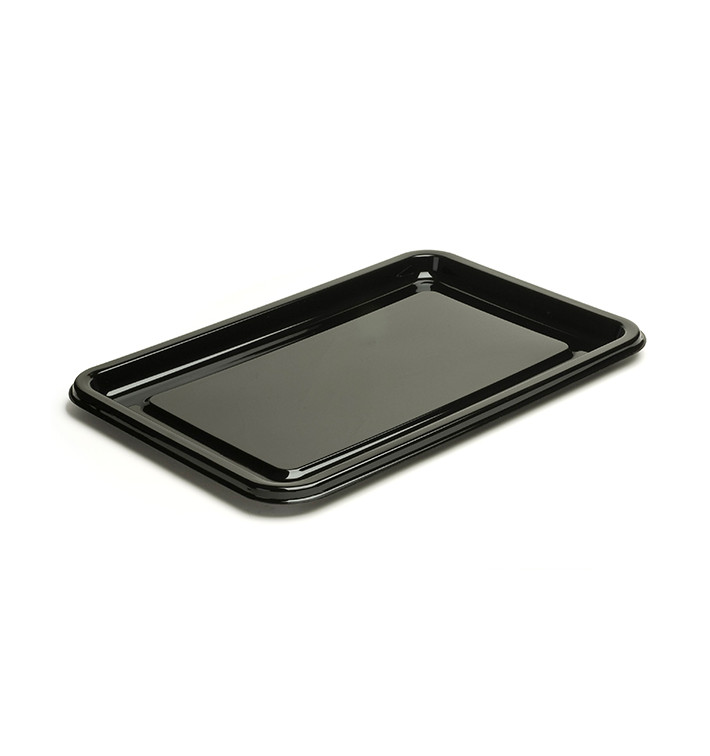 Plastic Tray Rectangular Shape Black 35X24 cm (10 Units) Plastic Tray Rectangular Shape Black 35X24 cm (10 Units)