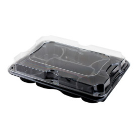 Plastic Tray with Lid 7C 35x24 cm (25 Units) 