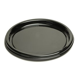 Plastic Plate Round Shape Black 26 cm (250 Units)