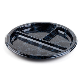 Plastic Plate Round Shape 3C Marble 26cm (250 Units)