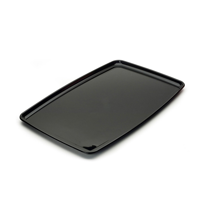 Plastic Tray Hard Rectangular Shape Black 30x45cm (5 Units) Plastic Tray Hard Rectangular Shape Black 30x45cm (5 Units)