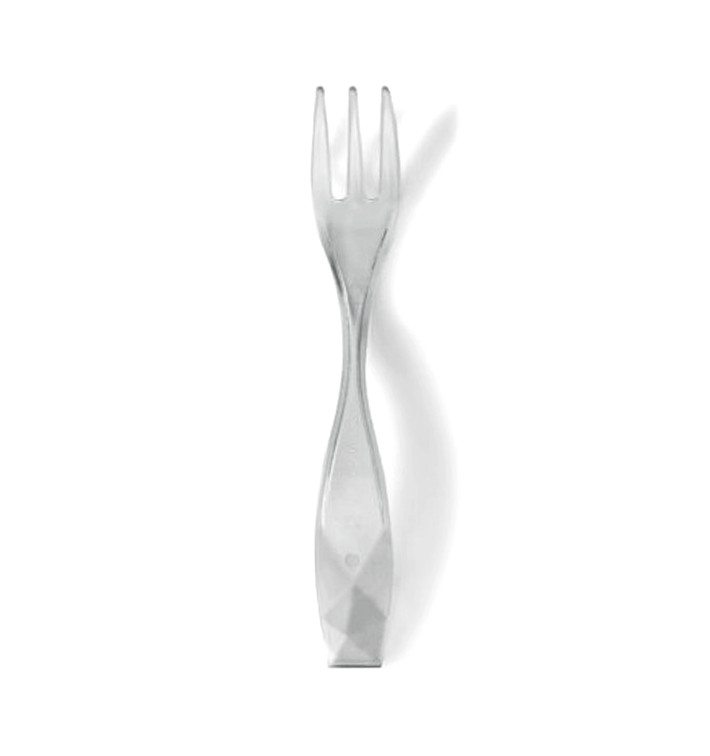 Tasting Mini Fork "Charme" Clear 10cm (600 Units) Tasting Mini Fork "Charme" Clear 10cm (600 Units)