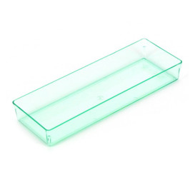 Plastic Tray PS Rectangular shape Water Green 13,1x4,6 cm (288 Units)