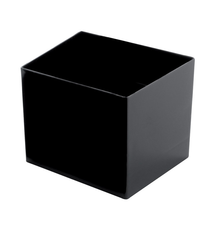 Tasting Plastic Bowl PS "Cube" Black 60 ml (15 Units) Tasting Plastic Bowl PS "Cube" Black 60 ml (15 Units)