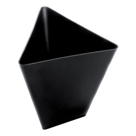 Tasting Plastic Bowl PS Triangle shape Black 70 ml (25 Units) 