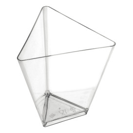 Tasting Plastic Bowl PS Triangle shape Clear 70 ml (25 Units) 