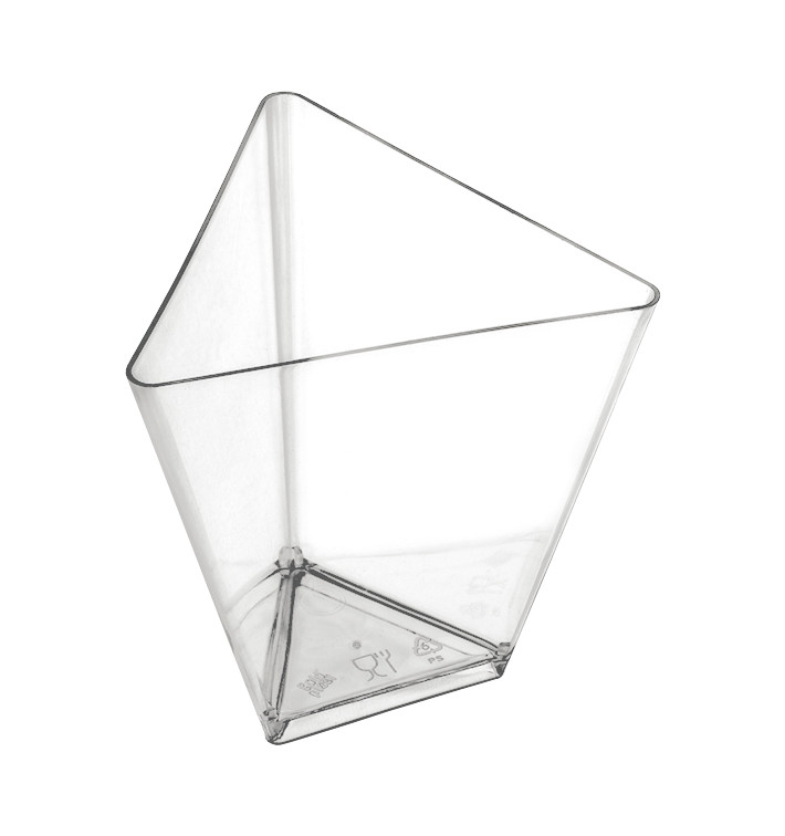 Tasting Plastic Bowl PS Triangle shape Clear 70 ml (500 Units) Tasting Plastic Bowl PS Triangle shape Clear 70 ml (500 Units)