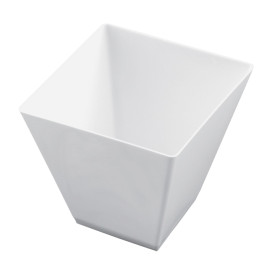 Plastic Tasting Cup PS "Rhombus" White 95 ml (25 Units) 