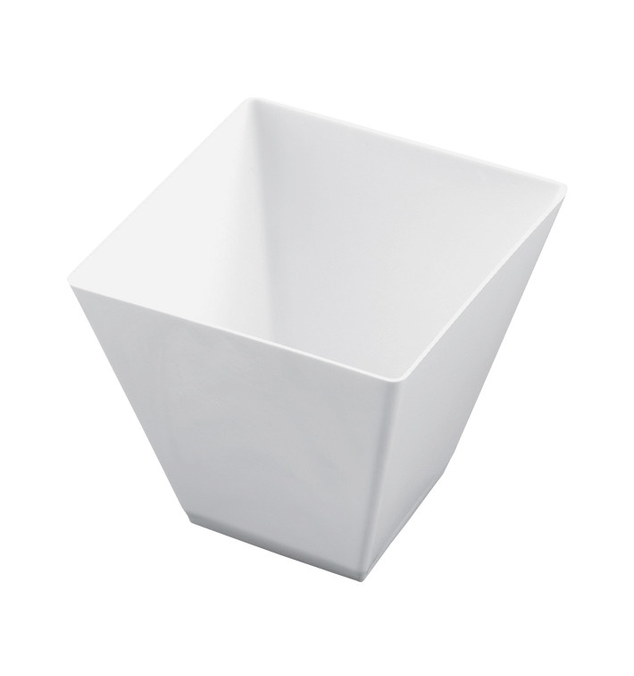 Plastic Tasting Cup PS "Rhombus" White 95 ml (25 Units) Plastic Tasting Cup PS "Rhombus" White 95 ml (25 Units)