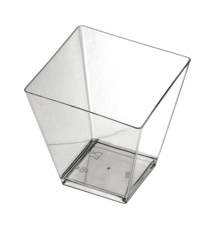 Plastic Tasting Cup PS "Rhombus" Clear 95 ml (25 Units) Plastic Tasting Cup PS "Rhombus" Clear 95 ml (25 Units)
