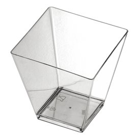 Plastic Tasting Cup PS "Rhombus" Clear 95 ml (500 Units)