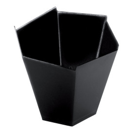 Plastic Tasting Cup PS "Gardenia" Black 100 ml (25 Units) 