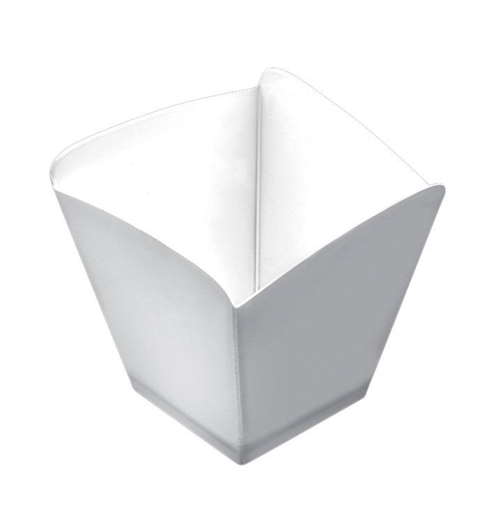 Plastic Tasting Cup PS "Onda" White 100 ml (25 Units) Plastic Tasting Cup PS "Onda" White 100 ml (25 Units)