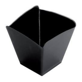 Plastic Tasting Cup PS "Onda" Black 100 ml (25 Units) 