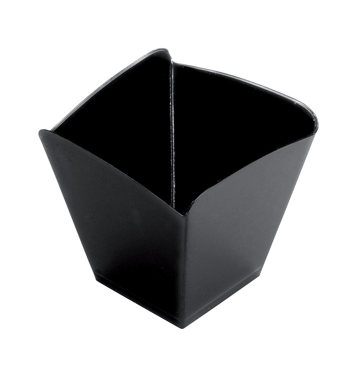 Plastic Tasting Cup PS "Onda" Black 100 ml (25 Units) Plastic Tasting Cup PS "Onda" Black 100 ml (25 Units)