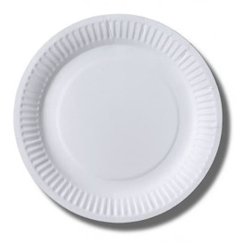 Paper Plate Biocoated White 18 cm (20 Units) 