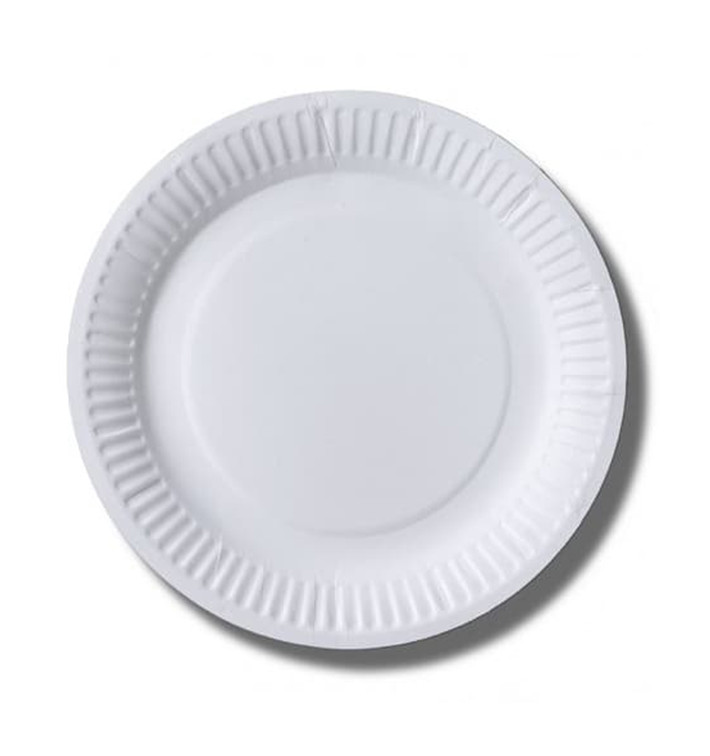 Paper Plate Biocoated White 18 cm (800 Units) Paper Plate Biocoated White 18 cm (800 Units)
