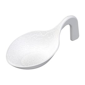Tasting Spoon PS Crystal "Clorofilla" White 9,cm (30 Units) 
