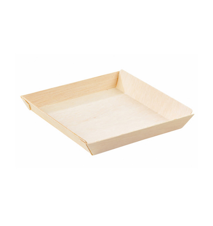 Wooden Plate Square Shape 13x13x2cm 500ml (100 Units) Wooden Plate Square Shape 13x13x2cm 500ml (100 Units)