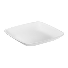 Sugarcane Plate White 6,5x6,5cm (300 Units)