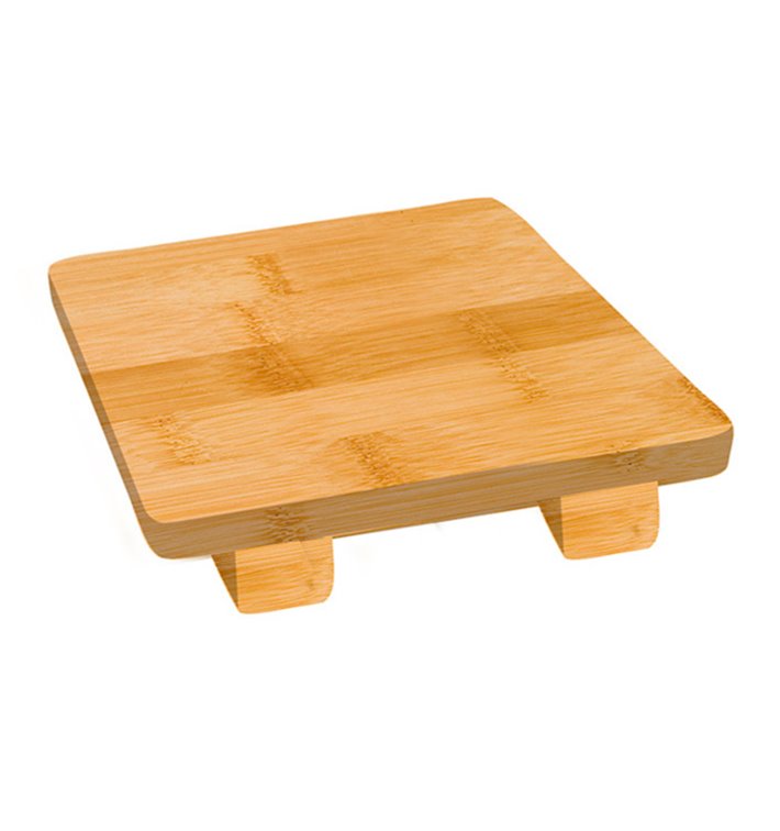 Bamboo Sushi Tray 15x15x2,5cm (1 Unit) Bamboo Sushi Tray 15x15x2,5cm (1 Unit)