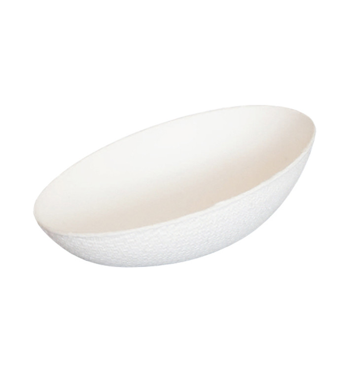 Sugarcane Mini Plate Oval Shape White 6,5x6,5 cm (50 Units) Sugarcane Mini Plate Oval Shape White 6,5x6,5 cm (50 Units)