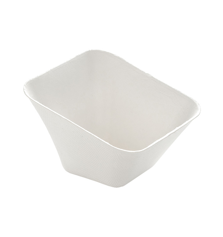 Sugarcane Mini Bowl Square Shape White 90ml (50 Units) Sugarcane Mini Bowl Square Shape White 90ml (50 Units)
