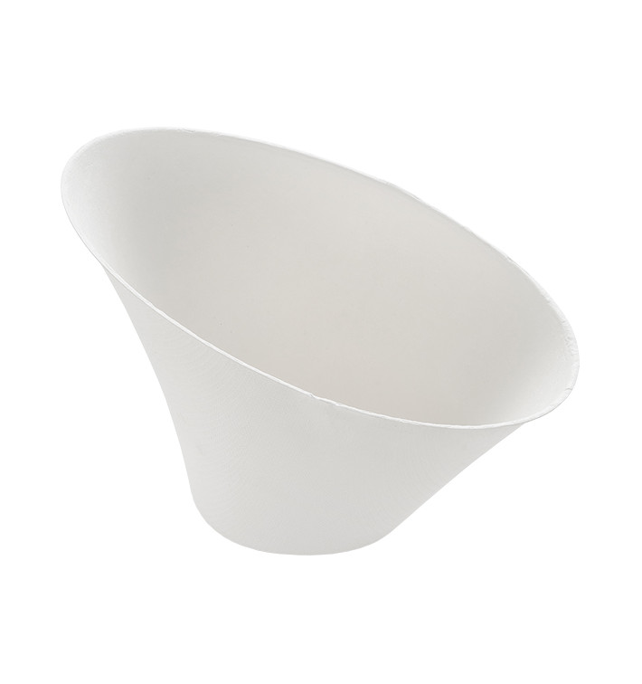 Sugarcane Mini Bowl Oval Shape White 300ml (500 Units) Sugarcane Mini Bowl Oval Shape White 300ml (500 Units)