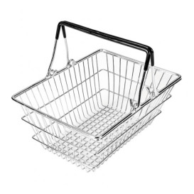 Serving Mini Shopping Basket Containers Steel 18,5x13,5x9cm (1 Unit) 