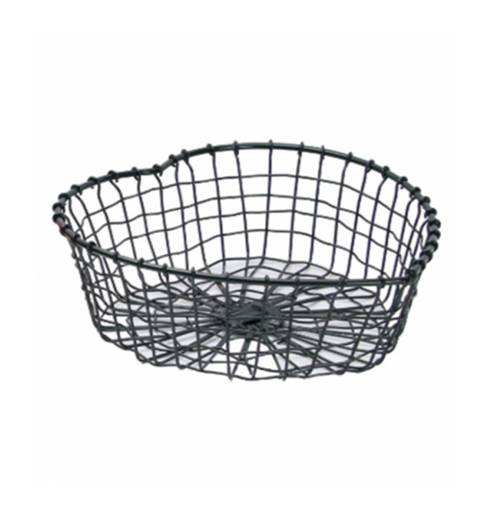 Serving Basket Containers Steel Heart Shape Black 28x27x9cm (1 Unit) Serving Basket Containers Steel Heart Shape Black 28x27x9cm (1 Unit)
