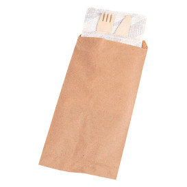 Paper Cutlery Envelopes Kraft 9x24cm (125 Units)