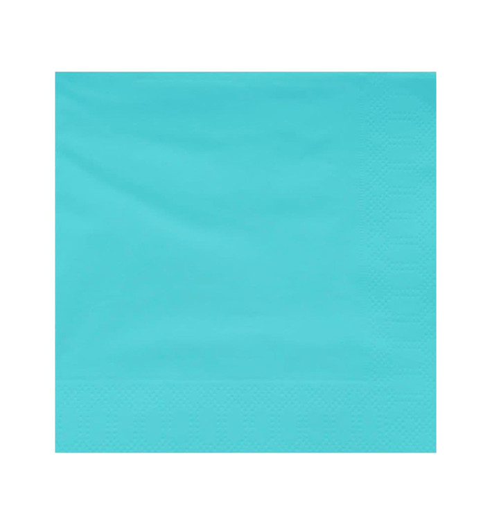 Paper Napkin Edging Turquoise 20x20cm 2C (100 Units) Paper Napkin Edging Turquoise 20x20cm 2C (100 Units)