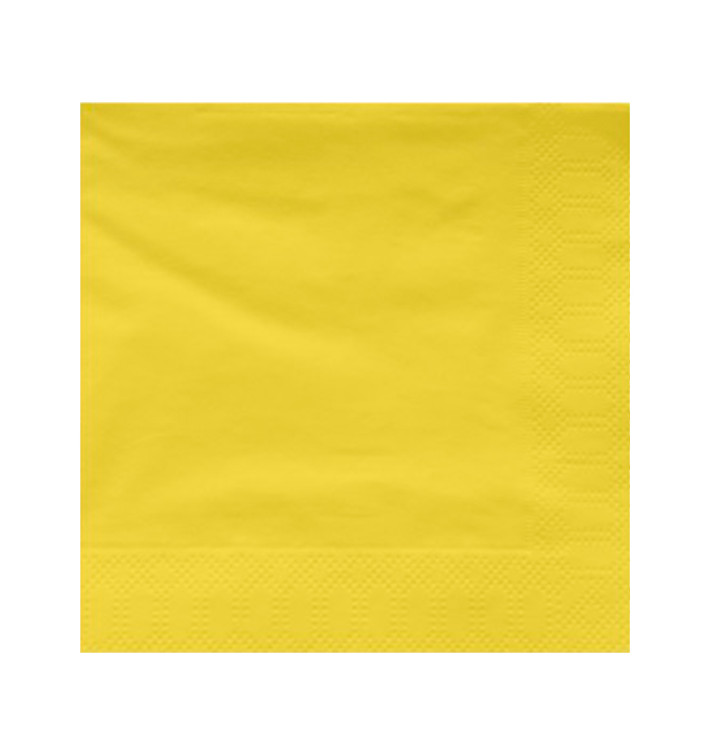Paper Napkin Edging Yellow 25x25cm 2C (200 Units) Paper Napkin Edging Yellow 25x25cm 2C (200 Units)