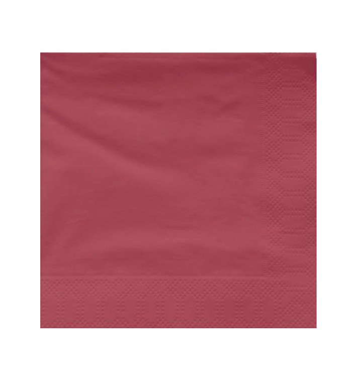 Paper Napkin Edging Burgundy 40x40cm (1200 Units)