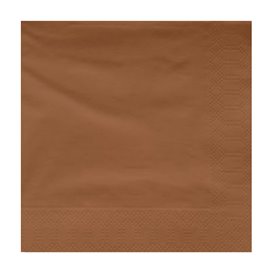Paper Napkin Edging Brown 40x40cm (50 Units) 