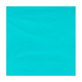 Paper Napkin Edging Turquoise 40x40cm (50 Units) 