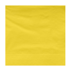 Paper Napkin Edging Yellow 40x40cm (50 Units) 