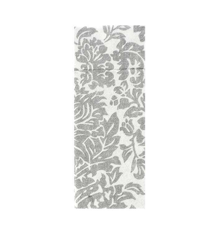 Pocket Fold Airlaid Napkins "Versalles" Grey 32x40cm 55g/m² (40 Units) Pocket Fold Airlaid Napkins "Versalles" Grey 32x40cm 55g/m² (40 Units)