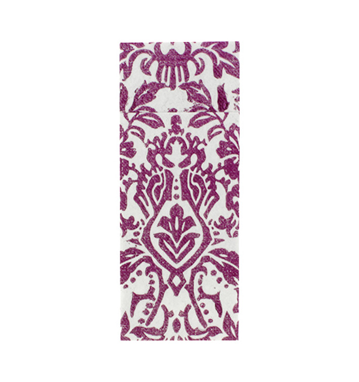 Pocket Fold Airlaid Napkins "Versalles" Purple 32x40cm 55g/m² (800 Units) Pocket Fold Airlaid Napkins "Versalles" Purple 32x40cm 55g/m² (800 Units)