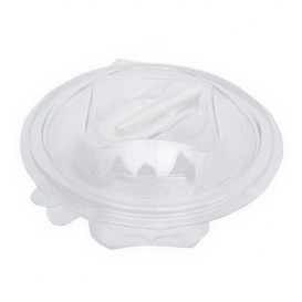 Plastic Salad Bowl APET Round shape with Spoon 250ml Ø12cm (60 Units)  