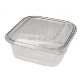 Plastic Hinged Deli Container PET Square shape 500ml (100 Units) 