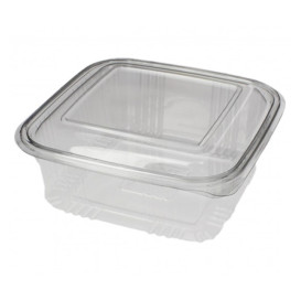 Plastic Hinged Deli Container PET Square shape 750ml (600 Units)