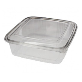 Plastic Hinged Deli Container PET Square shape 1500ml (200 Units)