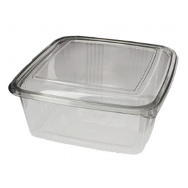 Plastic Hinged Deli Container PET Square shape 2000ml (50 Units) 