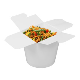 Paper Take-out Container White 529ml (500 Units)