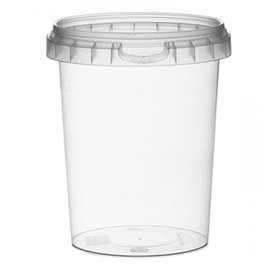 Plastic Deli Container with Plastic Lid PP Tamper-Evident 520 ml Ø9,5 (19 Units)