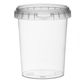 Plastic Deli Container with Plastic Lid PP Tamper-Evident 520 ml Ø9,5 (19 Units)