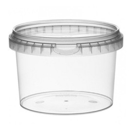 Plastic Deli Container with Plastic Lid PP Tamper-Evident 565 ml Ø11,8 (22 Units)